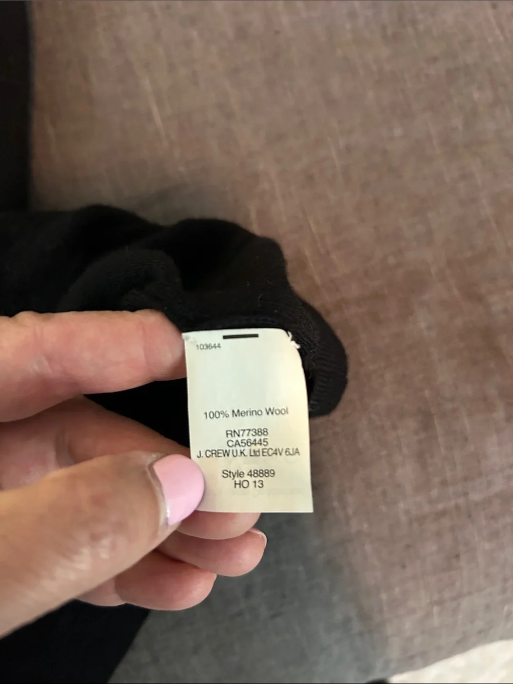 J. Crew Women’s Black V-Neck Merino Wool Sweater